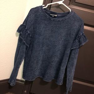 universal thread ruffle sleeved top